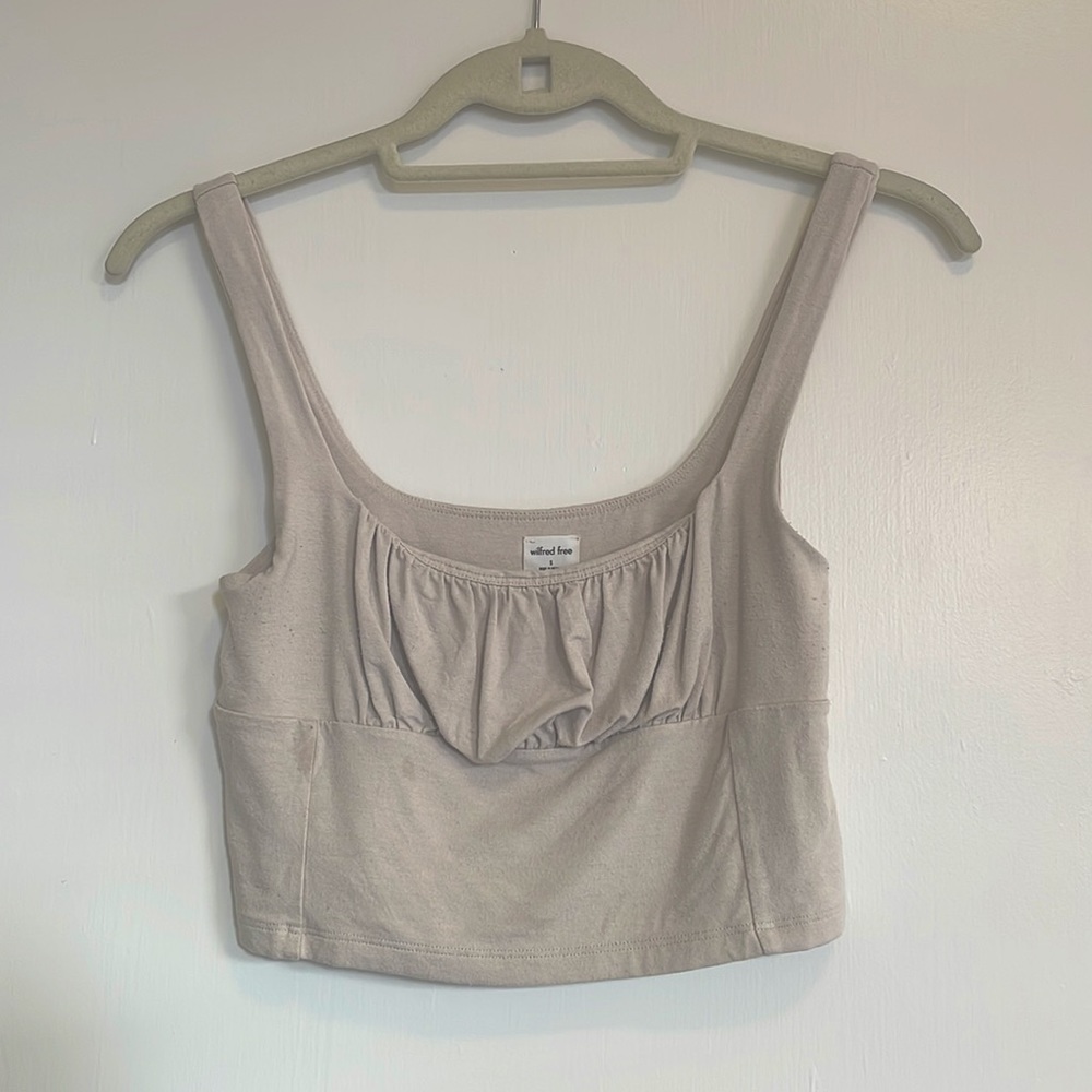 Aritzia Wilfred ORBIT tank in sand (S)